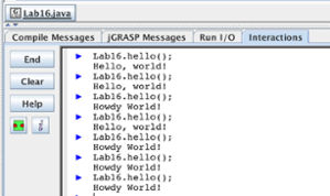 Jgrasp interactions pane screenshot